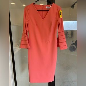 Calvin Klein midi dress with gorgeous bell sleeves